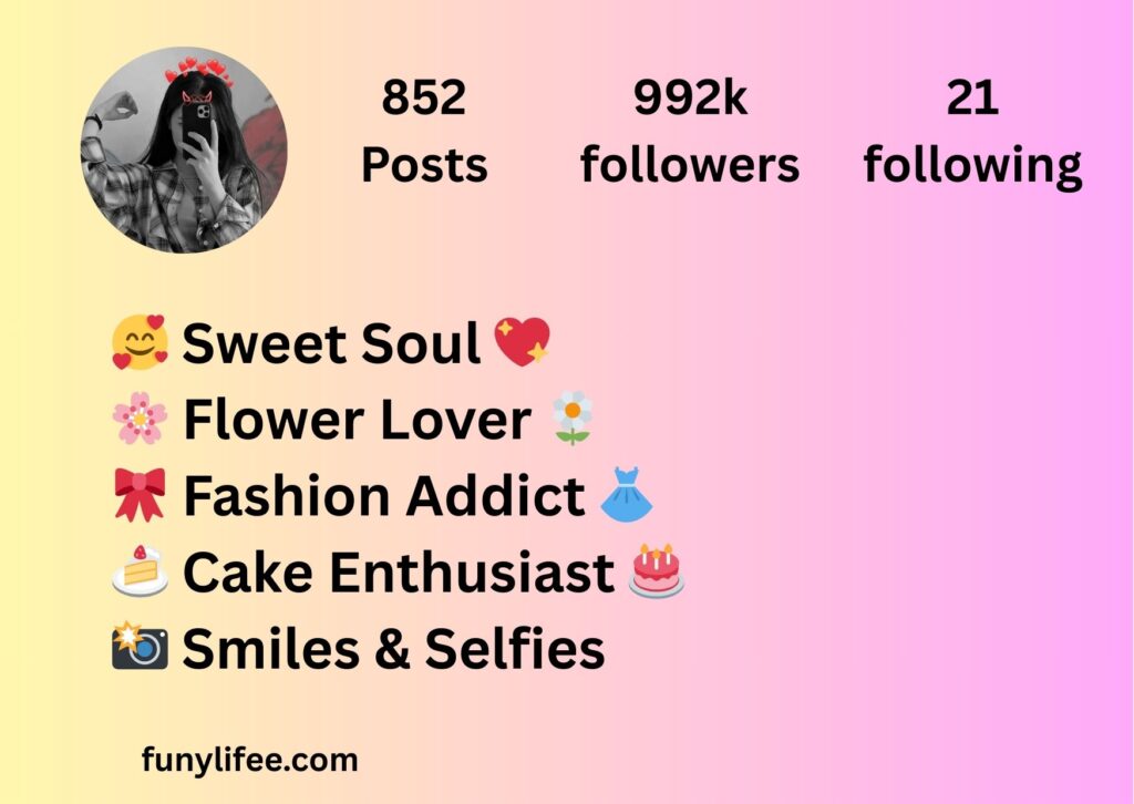 insta bio for girl