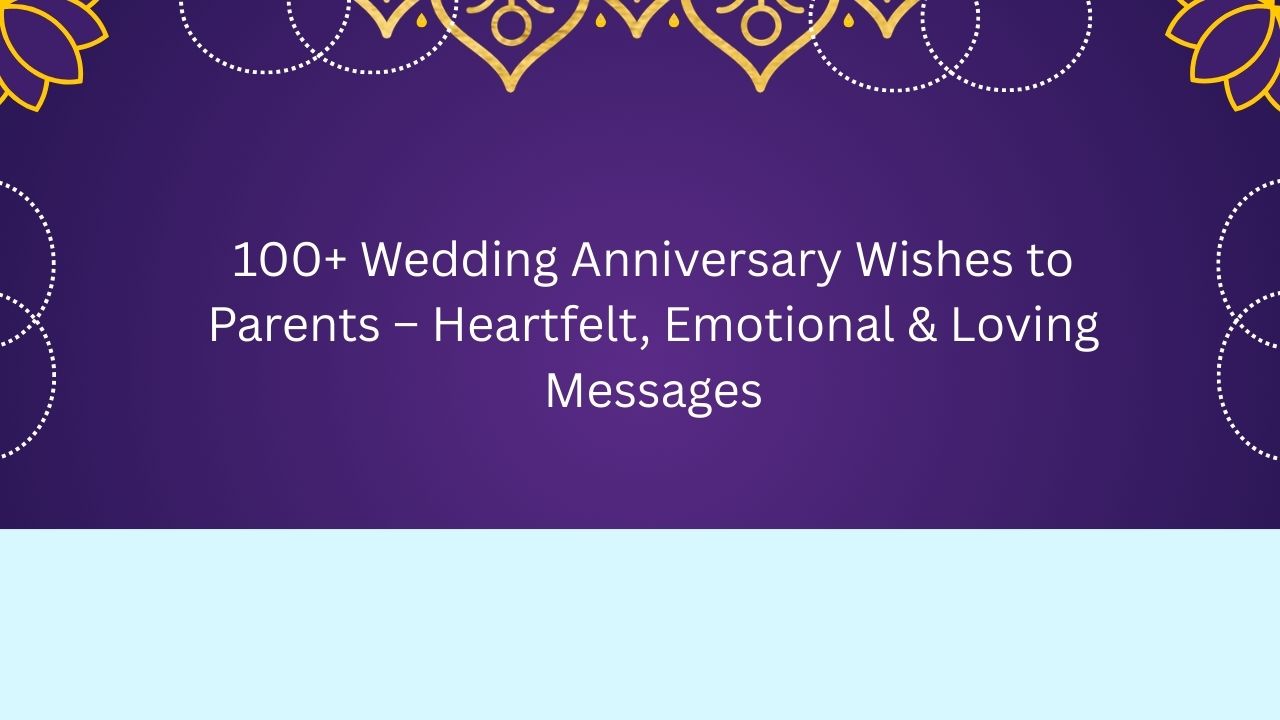 wedding anniversary wishes to parents