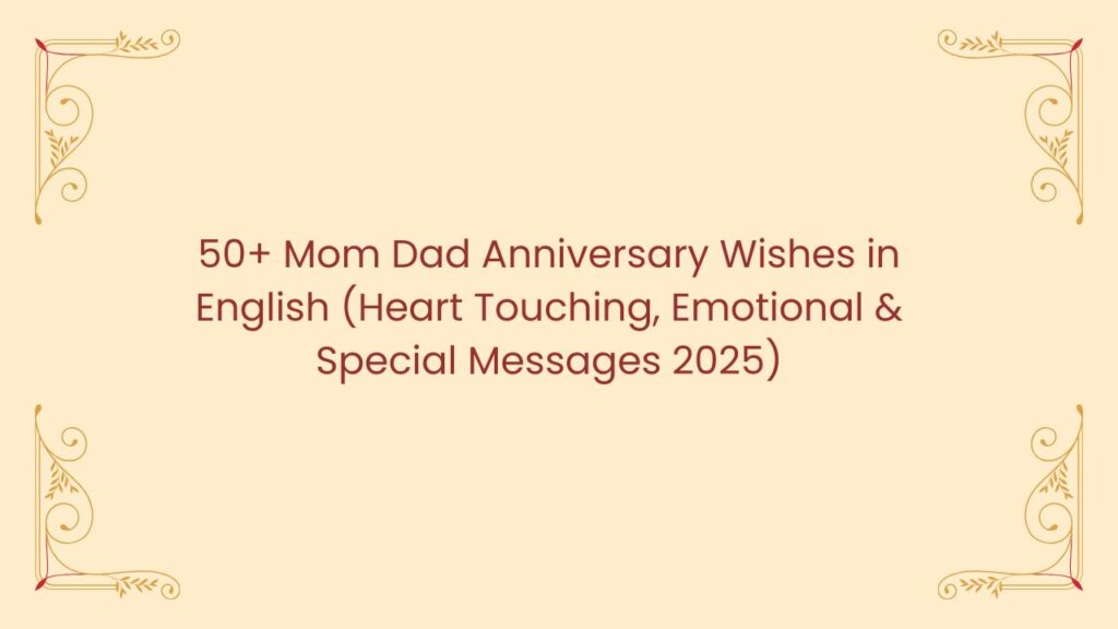 mom dad anniversary wishes in english