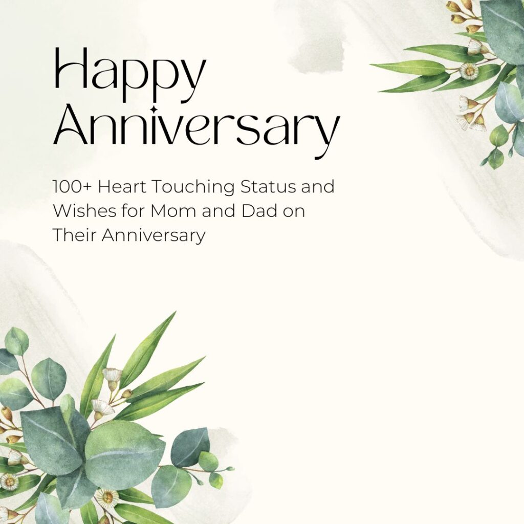 status mom dad anniversary wishes