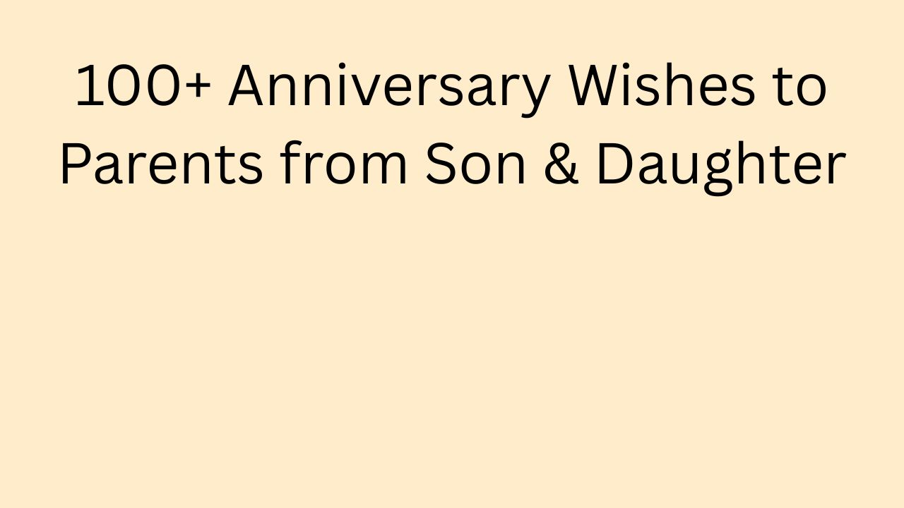 anniversary wishes to parents