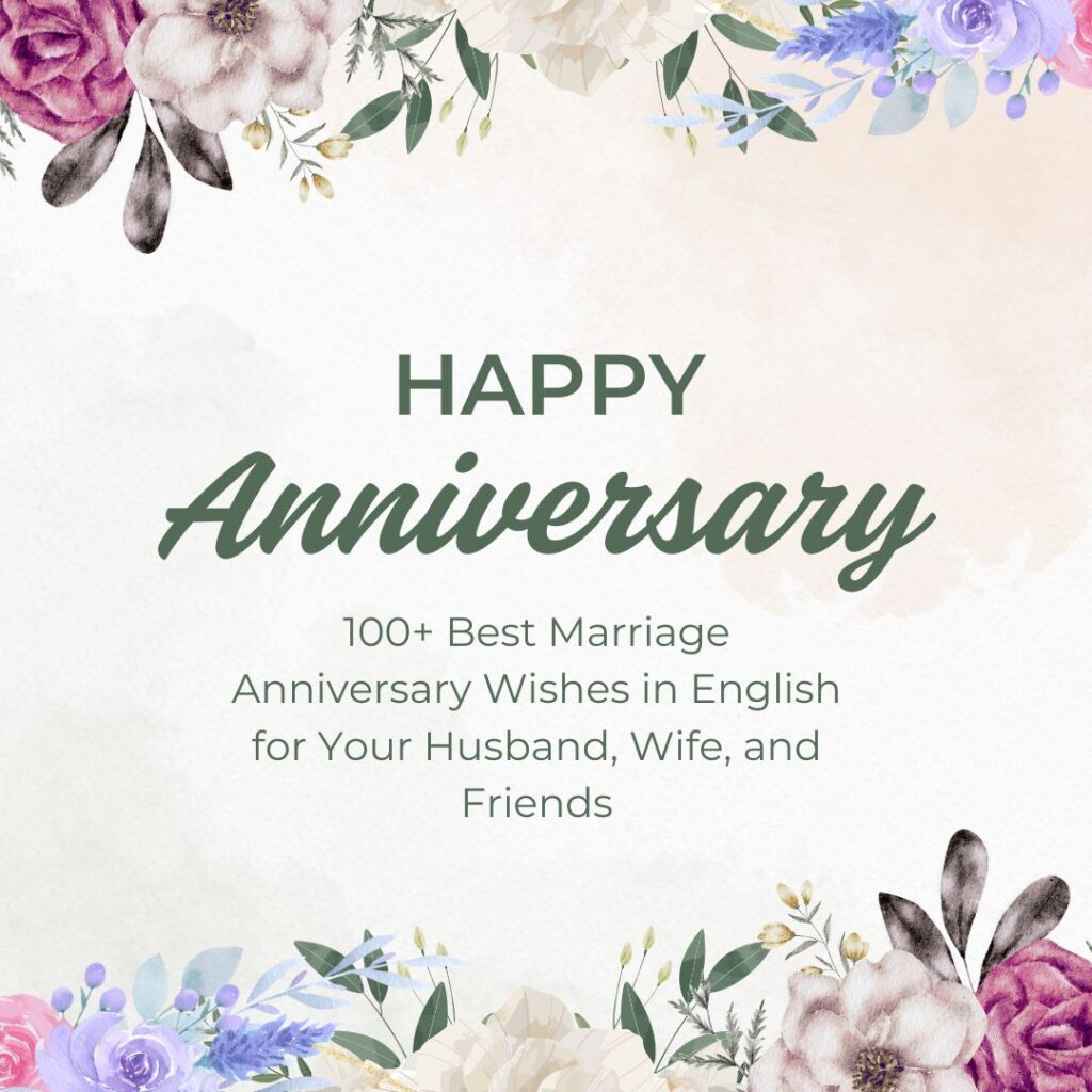 marriage anniversary wishes in english